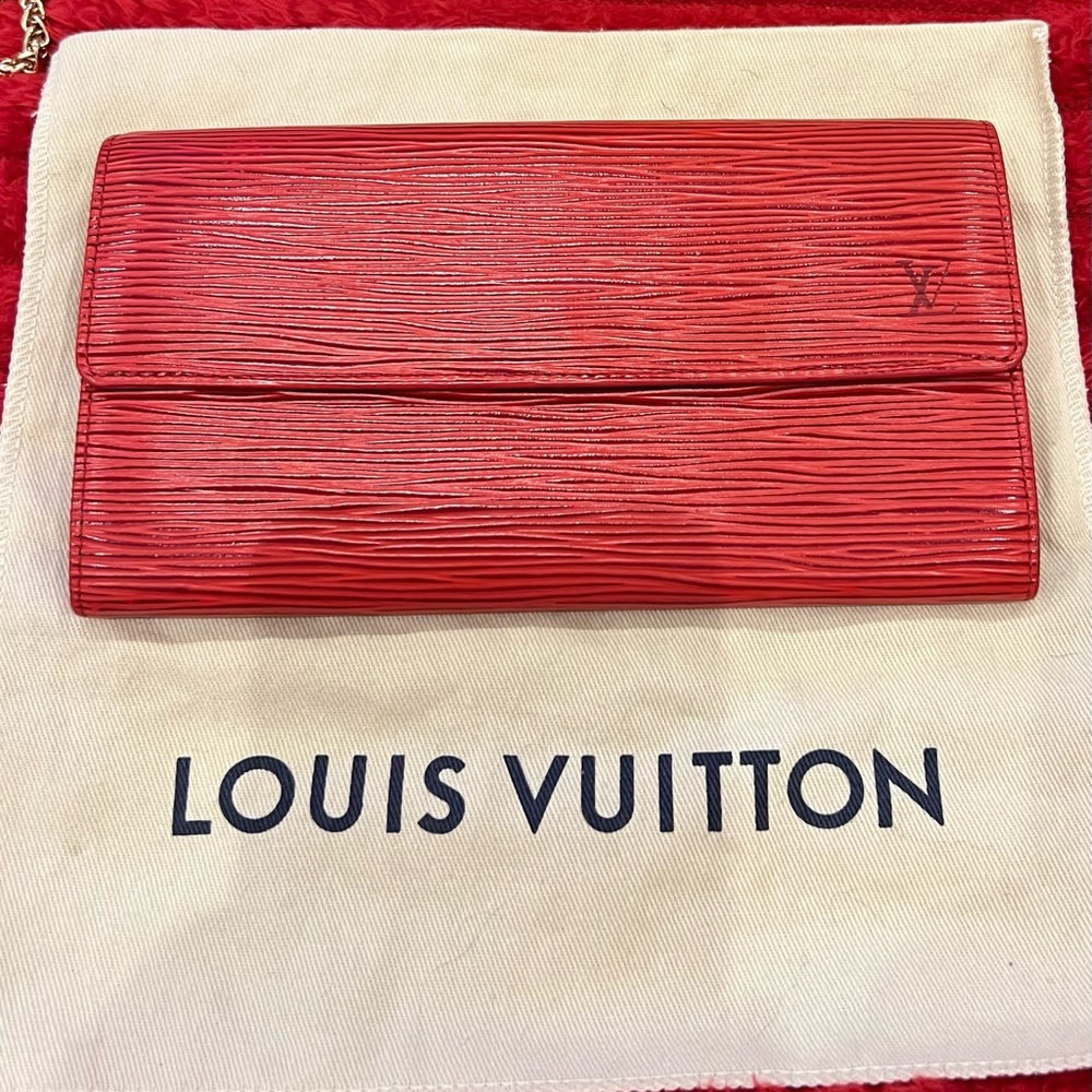 Louis Vuitton Epi Red Wallet-Authentic .. Gorgeous